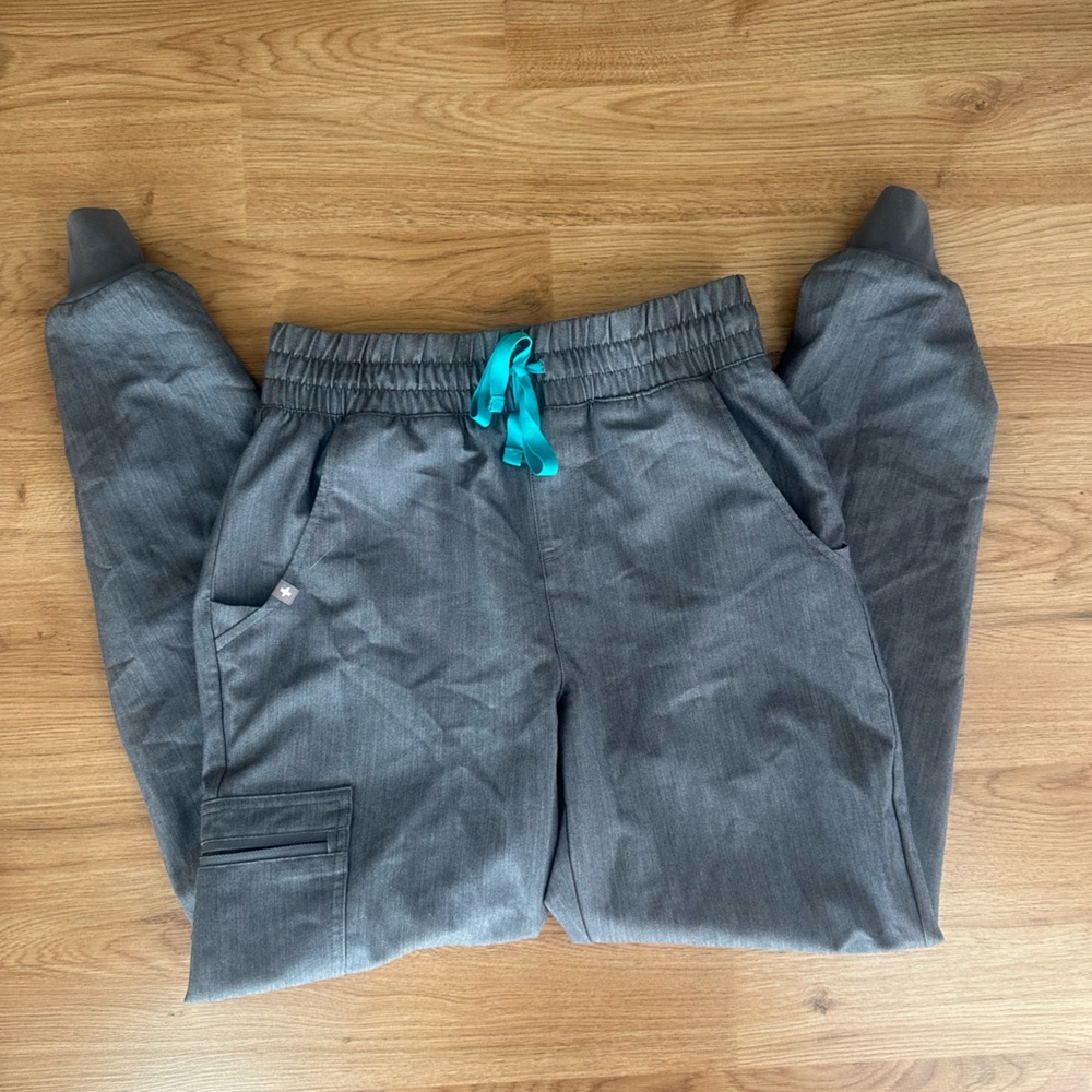 EUC High Waisted Zamora Jogger Scrub Pants Graphite Gray Sz XS - Picture 5 of 8